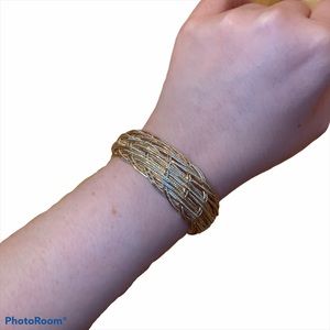 925 Sterling Silver Woven Bracelet Cuff